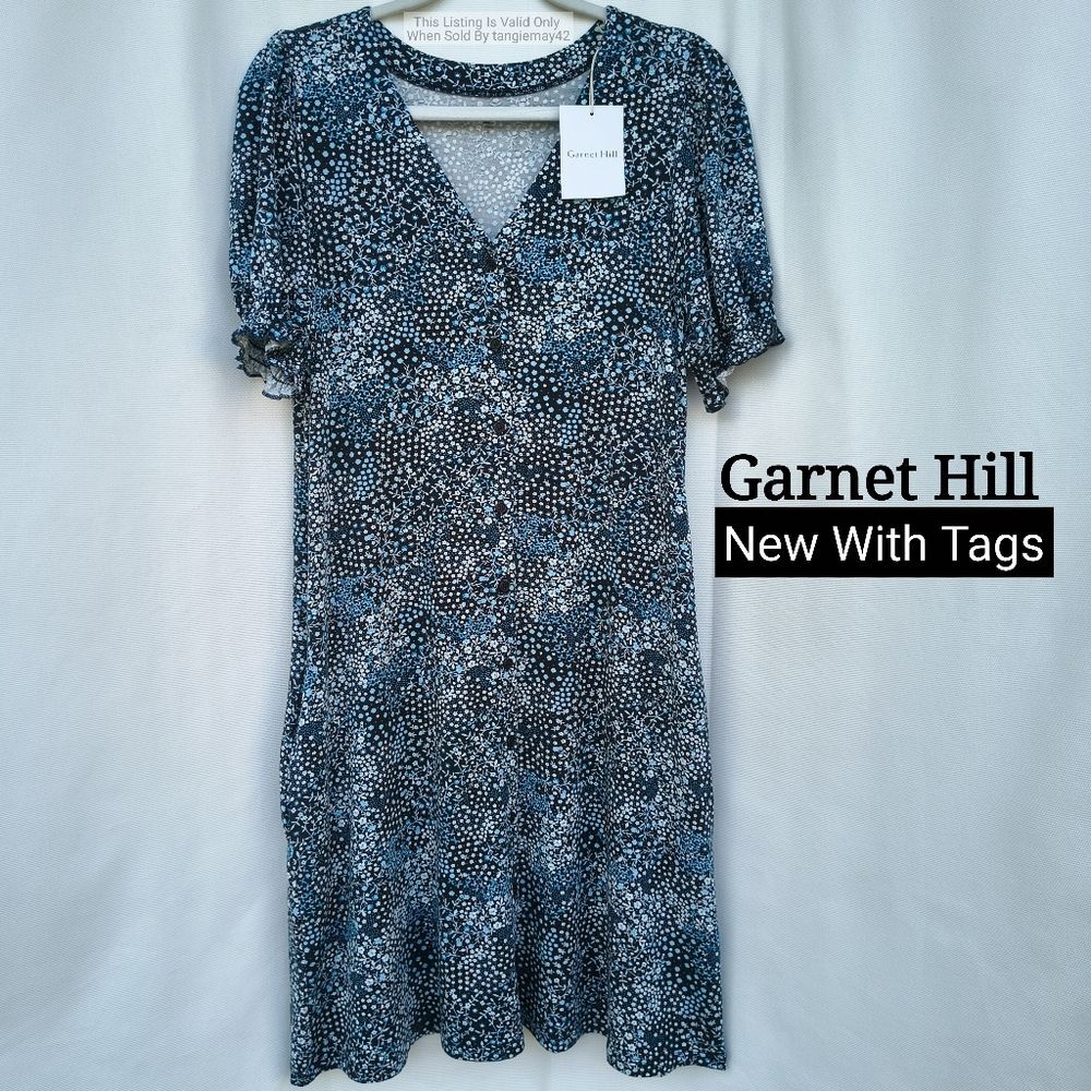 Garnet Hill Jersey Knit Dress Womens Small NWT